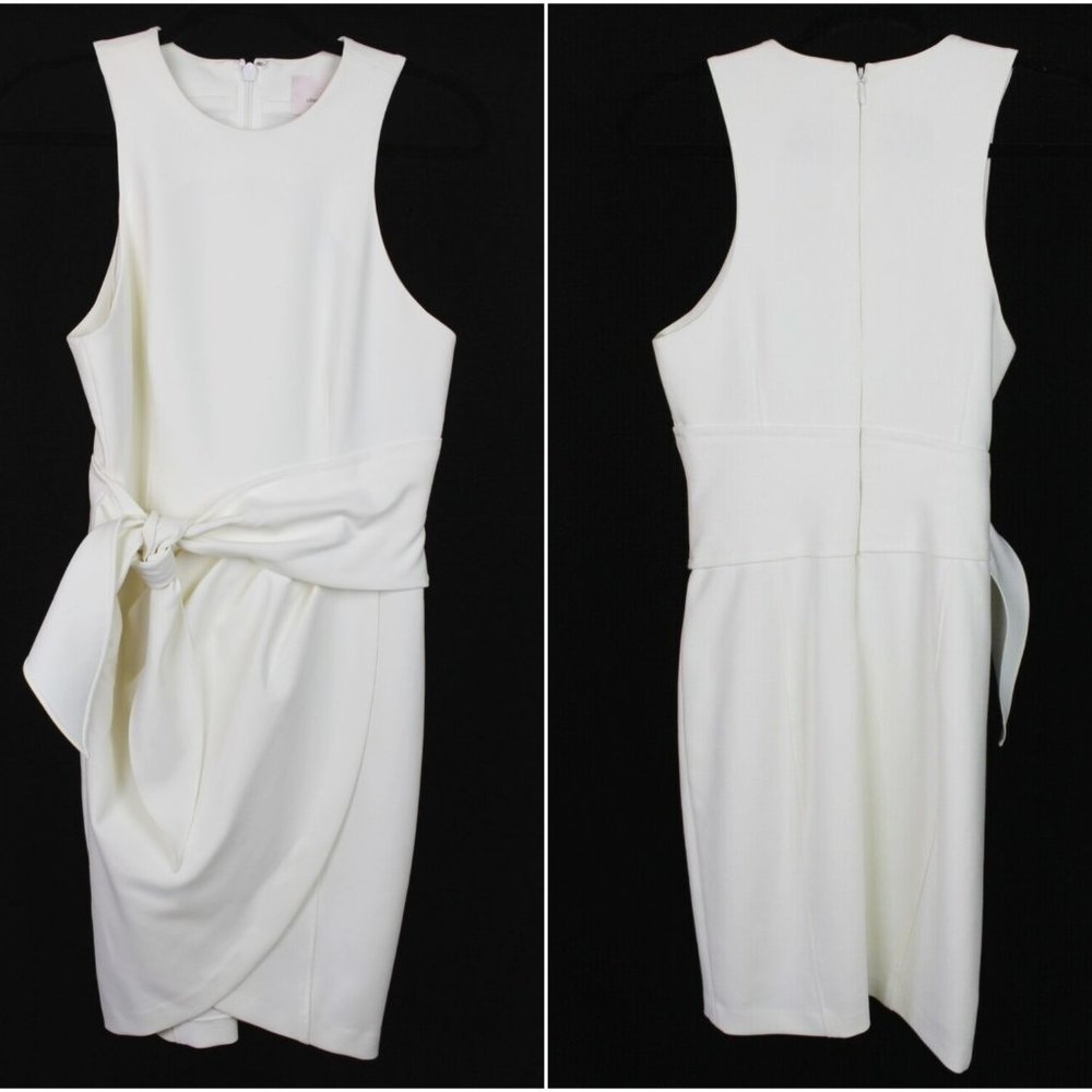 Cinq A Sept White Sleeveless Dress 4 NEW $394